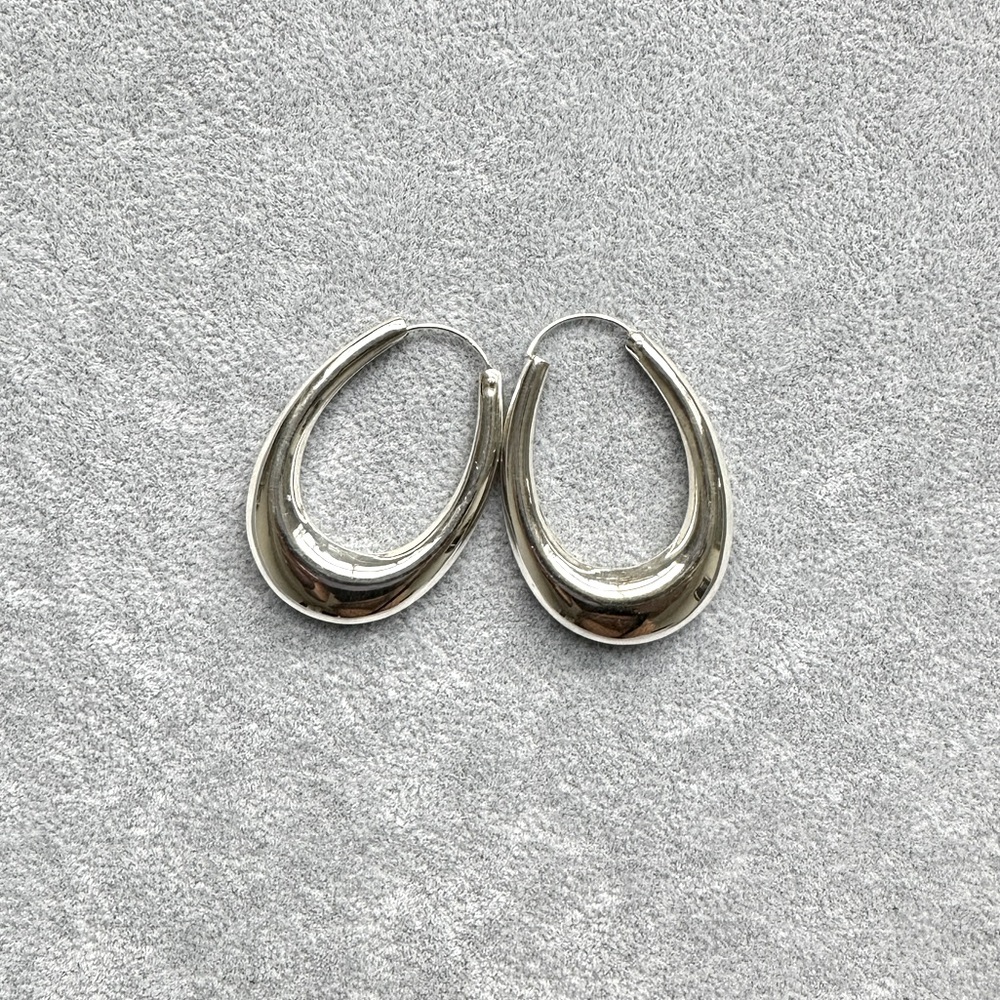 Silver chunky hoops